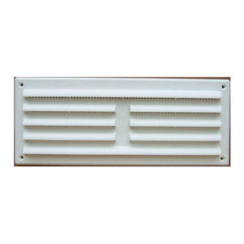 White Plastic Louvre Grille 260 x 104mm